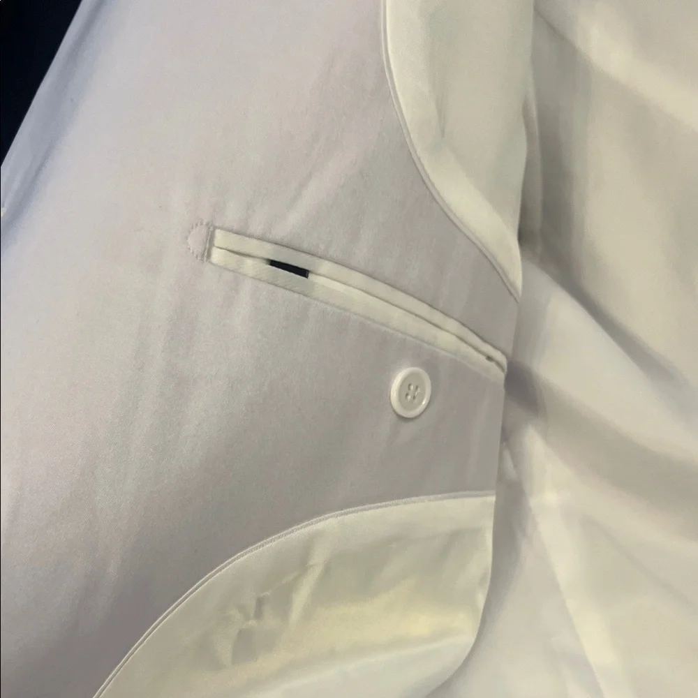 Men’s White Elegante Gentiluomo Italiana Collezione Suit Sz 43R.